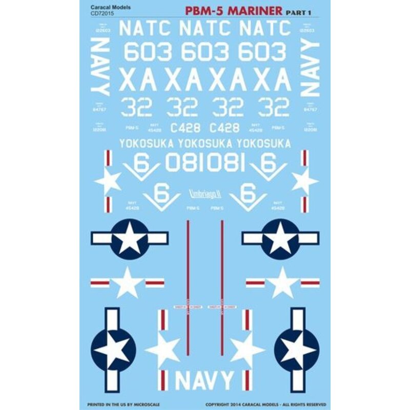 Decals Consolidated PBM-5 / PBM-5A Mariner Part 1: Finally some new markings for the recent Minicraft kit of the PBM! Five optio