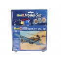 Hawker Hurricane Mk.II Set - box containing the model, paints, brush and glue Airplane model kit