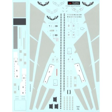 Decals Boeing 707 Detail Sheet (Gray Inspar Panels) 