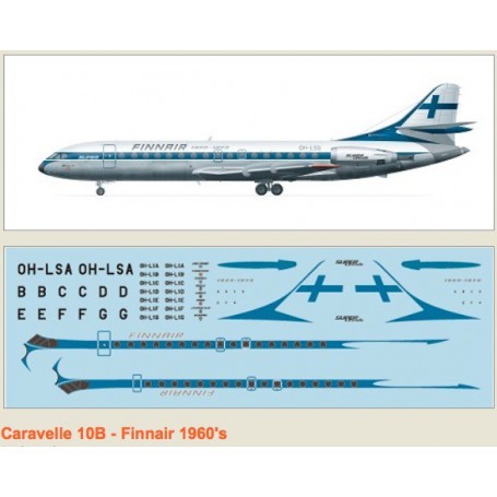 Caravelle 10B Finnair 60's Model kit