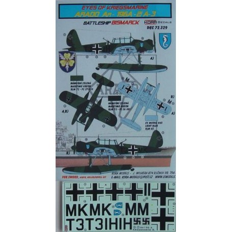 Decals Arado Ar 196A-2/A-3 (BISMARCK) (designed to be used with Airfix, Encore, Heller and Revell kits) 