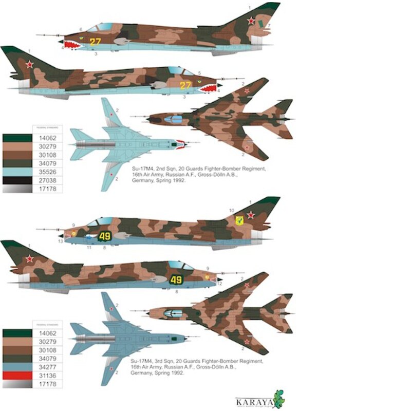 Decals Sukhoi Su-22M4 Decals for military aircraft