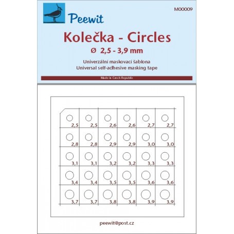 00009 - Circles 2,5 - 3,9 mm 