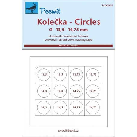 Circles 13,5 - 14,75 mm 