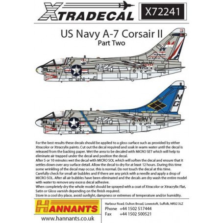 Decals Colourful USN Vought A-7B/E Corsair II Part 2 (4)A-7B 154479 NM/401 VA-215 Barn Owls USS Franklin D.Roosevelt Bi-Centenni