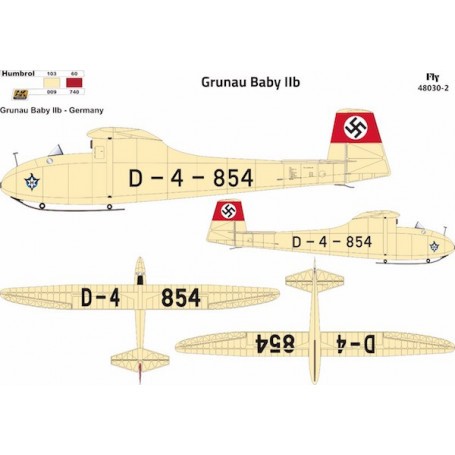 Grunau Baby IIB Decals Luftwaffe Model kit