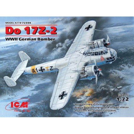 Dornier Do 17Z-2 WWII German bomber (100% new moulds) Model kit