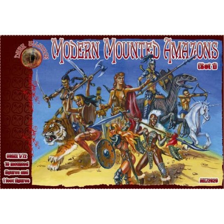 Modern Mounted Amazons Figurines for role-playing game