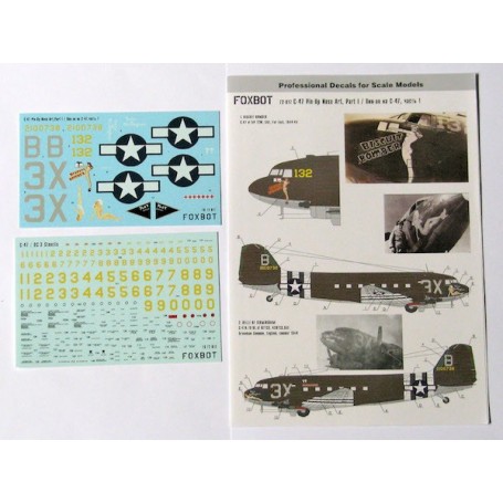 Decals Pin-Up Nose Art Douglas C-47 and Stencils, Part 1 (for Airfix, Italeri, ESCI, Revell kits) 